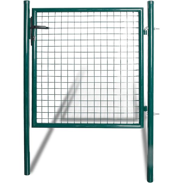 Vidaxl Brama Ogrodzeniowa Single Door 100X100 Cm, Stal Malowana Proszkowo-image