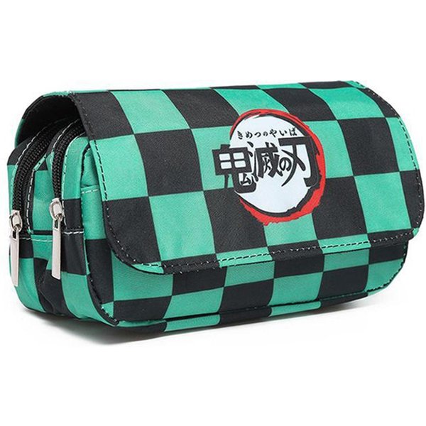Estuche De LáPices Gran Capacidad Dibujos Animados Anime Estuche De LáPices Doble Capa Lona Bolsa De LáPices Regalo Para NiñAs Blue-image