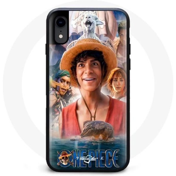 Funda - Maniacase - Iphone X - One Piece Luffy - Silicona - Flexible Negro-image