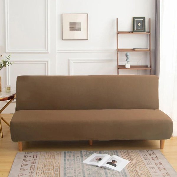Funda EláStica Para FutóN Funda Para Sofá Sin Brazos Fundas Para Sofá Cama Plegable Con Banda EláStica, Lavable A MáQuina M 155-185CM-image