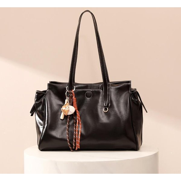 Bolso Tote Grande De Alta Gama JaponéS Bolso De Hombro Para Mujer Lujo Ligero Nueva Moda VersáTil Para Viajar Debajo Del Brazo De Moda Black-image