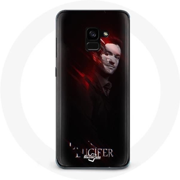 Coque Pour Samsung Galaxy A8 Plus Lucifer SéRie Fond Noir-image