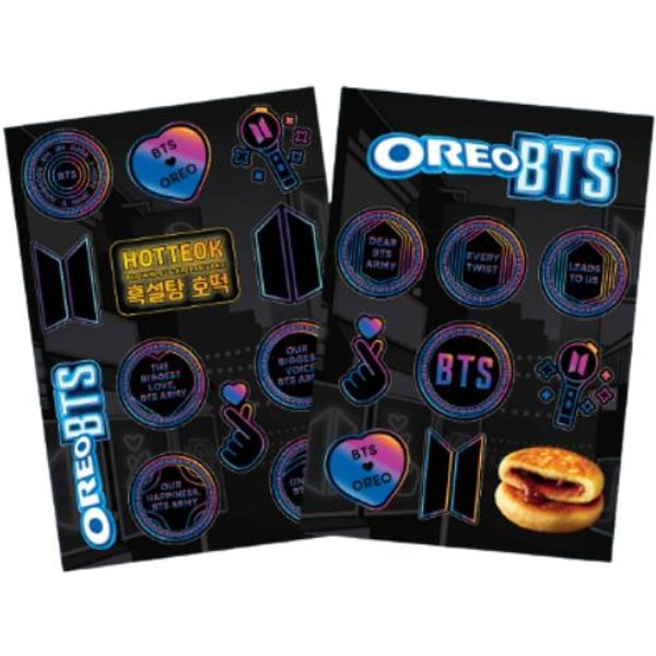 2026 BTS X Oreo EdicióN Limitada Galletas 100G Sabor Hotteok VersióN Coreana ColeccióN Army K-POP Snack 2 Official Oreo Stickers-image