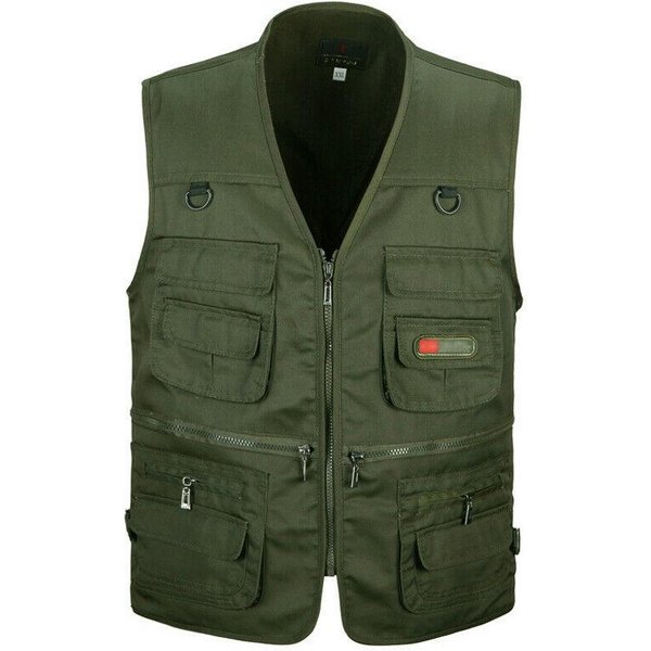 Chaleco De Pesca Para Exterior Secado RáPido Chaleco De Pesca Transpirable Multibolsillos Chaqueta De Pesca Chaqueta Para Exterior XL-image