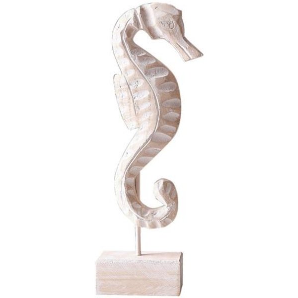 Figura De Madera Hecha A Mano Estilo NáUtico De Playa Estrella De Mar/Caracola/Caballito De Mar Estatua De Mesa Sobre Soporte Para Hogar Casa Del Lago DecoracióN Costera Del OcéAno C-image