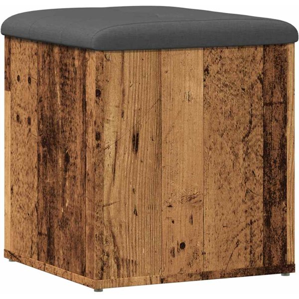 Banco De Almacenamiento Con Aspecto De Madera RúStica 42 X 42 X 45 Cm Madera De IngenieríA-image
