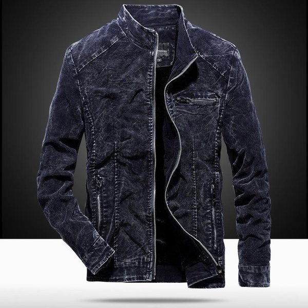 Chaqueta Vaquera De OtoñO, Chaqueta Juvenil Para Hombre, Estilo Coreano, Chaqueta Ajustada De Moda Para Hombre, Chaqueta Para Hombre 2XL Black-image