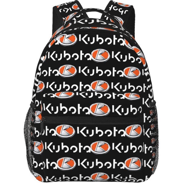 Mochila Con Logo De La CompañíA De Tractores Kubota Para Estudiantes NiñOs NiñAs Bolsa Para Libros Bolso Escolar Infantil Bolsos De Hombro Para PortáTil Para Hombres Mujeres One Size Black-image