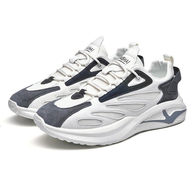 Zapatos Deportivos Nuevos Para Hombre Zapatos Casuales Para Estudiantes JóVenes Zapatos Para Papá Para Exteriores Para Hombre Suela Gruesa Transpirable Zapatos Deportivos Para Hombre 44 White-image