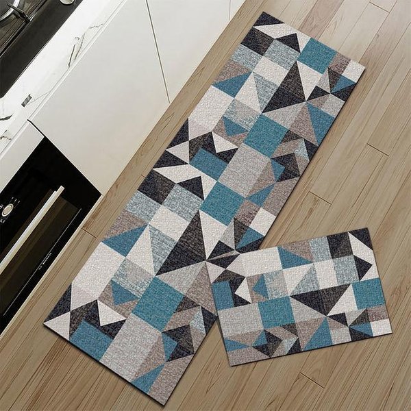 Alfombra De Cocina BañO Lavable Felpudo De Entrada Pasillo BalcóN Alfombra Antideslizante DecoracióN Para El Suelo Del Hogar Dormitorio Sala De Estar Alfombra De Noche 40Cmx60Cm 1Pc-image