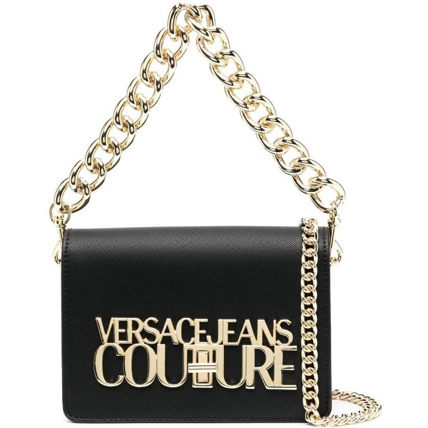 Versace Jeans Couture Logo Dorado Correa De Cadena Para Hombro Bolso De Mano De Piel SintéTica Bolsos De Mano Para Mujer Negro 75VA4BL3ZS467899 Basic Set (Bag+Dust Bag) Gray-image