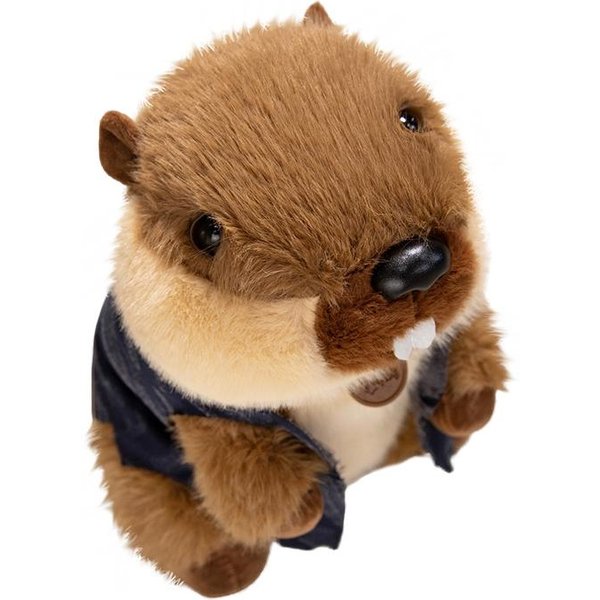 Chaleco De 23/28 Cm Marmota MarróN MuñEco De Peluche Relleno Animal Kawaii Dibujos Animados Peluche CompañEro Regalo 23Cm-image