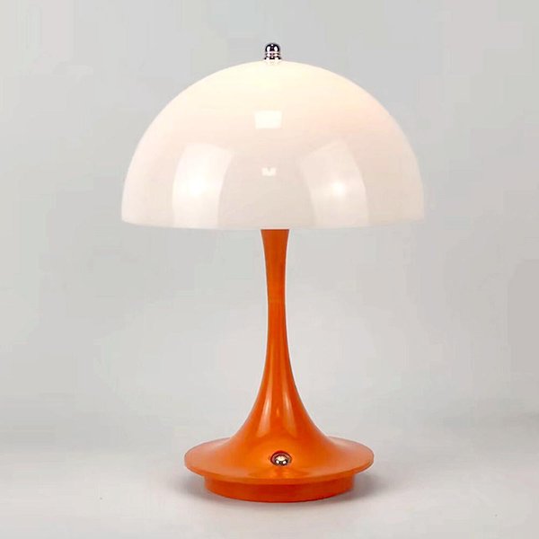 LáMpara De Mesa NóRdica InaláMbrica TáCtil Regulable, Recargable Por Usb, PequeñA LáMpara De Mesa Con Forma De Hongo, LáMpara Decorativa Para Mesita De Noche De Dormitorio, Luz Operada-image