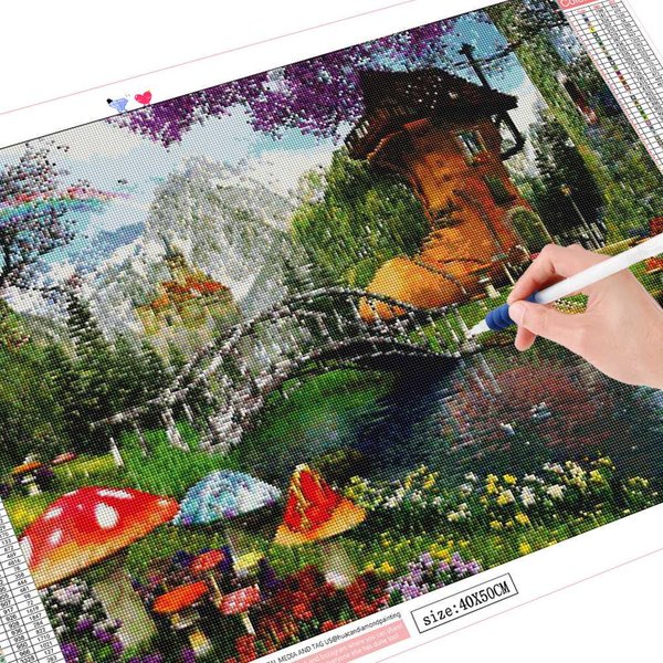Bordado De Diamantes Punto De Cruz Pintura De Paisaje Con Diamantes Pintura De Diamantes Diamante Redondo Completo 20X30-image