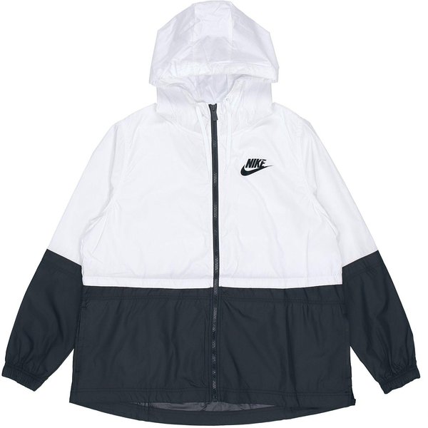 Chaqueta Con Capucha Tejida Colorblock Nike Sportswear Para Mujer Ropa Exterior Negro Blanco AJ2983-102 XS White-image
