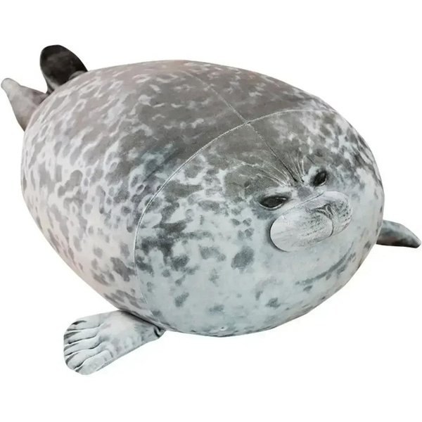 GorąCy 20-60 Cm Olbrzymia Foka Realistyczny Szary Lew Morski Zwierzę Wodne MięKki Pluszowy Lalka GorĄCy Pluszak Uroczy Prezent... TrwałY W143730WW- Gray-image