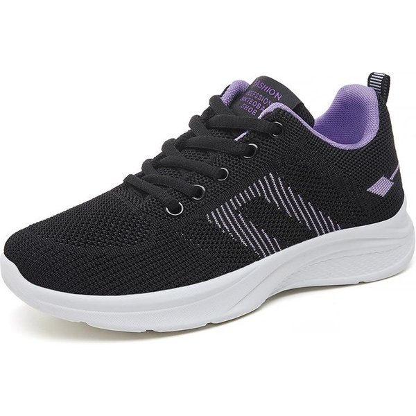 Zapatos De Verano Para Mujer Zapatos De Malla Transpirables Suela Blanda Zapatilla Casual 41 Black-image