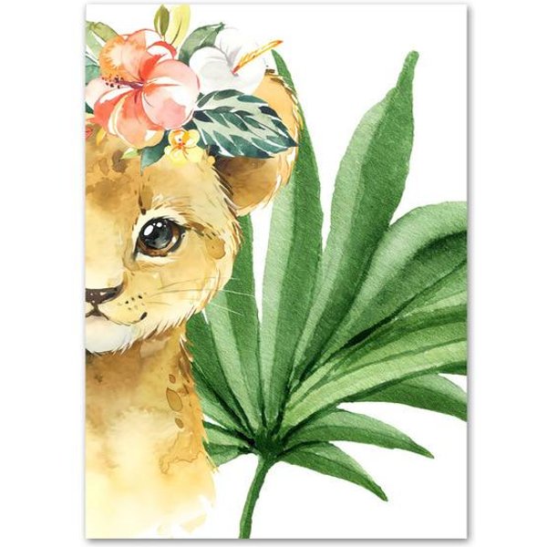 Pintura De Diamantes 5D DIY Animal Cachorro De LeóN Bordado Punto De Cruz 3D DecoracióN Del Hogar 20X30CM-image
