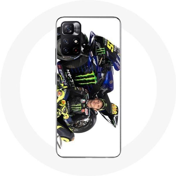 Coque Pour Xiaomi Redmi Note 11S 5G Valentino Rossi Pilote De Vitesse Fond Blanc Blanco-image
