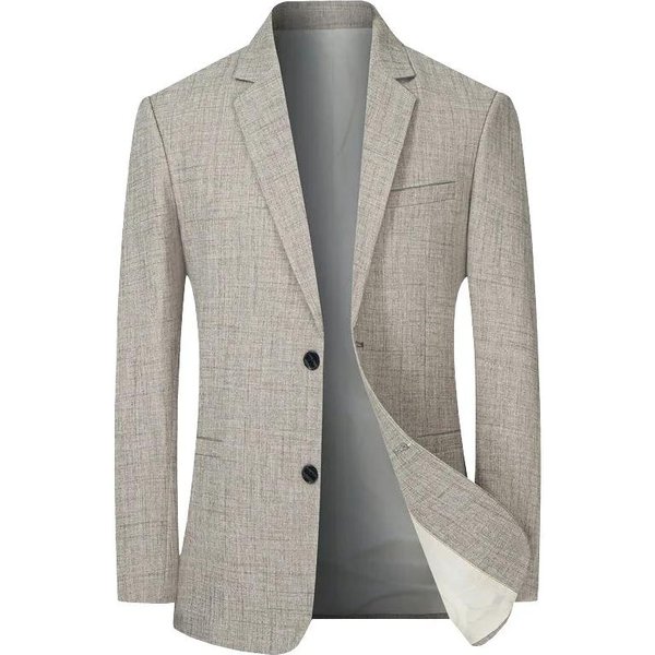 MęSkie Garnitury Marynarki Kurtki Garnitury Biznesowe Casualowe Designerskie PłAszcze Cienkie Formalne Ubrania Slim Fit Marynarki Kurtki M Kolor Szary-image