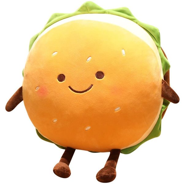 Pluszowa Poduszka-Hamburger - Pluszowa Poduszka Wypchana Hamburgerem - Pluszowa Poduszka Jedzenie - Dekoracja Domu BożE Narodzenie Urodziny Prezent Dla Dzieci 15Cm-image
