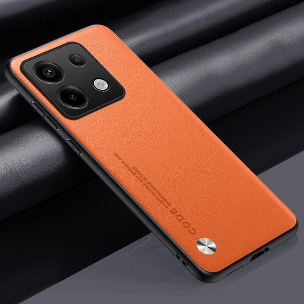 Luksusowe Etui Ze SkóRy PU Do Xiaomi Redmi Note 13 Pro Plus 5G Note13 OkłAdka Silikonowa Ochrona Etui Na Telefon Do Redmi Note 13 Pro 4G Redmi Note 13 Pro 5G PomarańCzowy-image