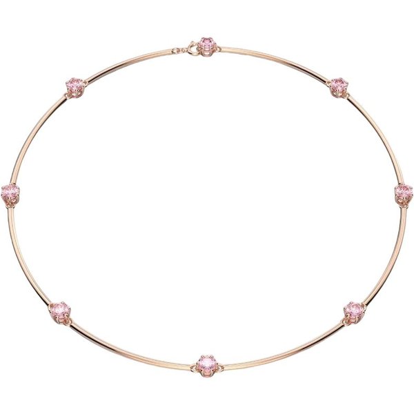 Swarovski Constella OkrąGłY RóżOwe ZłOto Platerowany Cyrkonia Naszyjnik Damski Naszyjnik 5640281 Box (Random Color) White-image