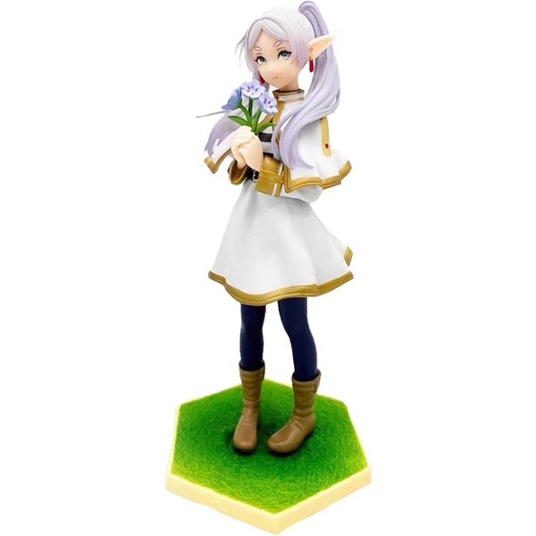 Frieren: Figurka Anime Frieren Beyond Journey's End SiedząCa Paproć Figurki Akcji Frieren Korek Do Makaronu Model Z PVC Kolekcja Statuetek-image