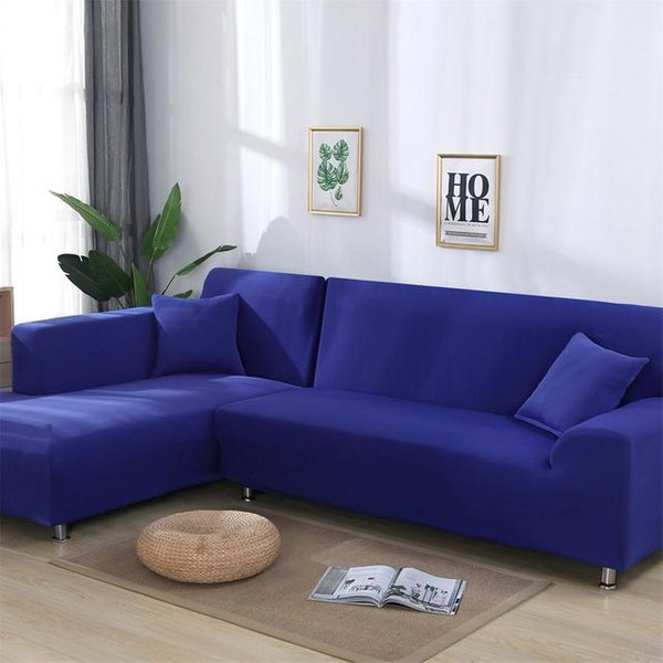 Fundas Para Sofá Esquinero De Color Liso, Fundas Para Sofá, Material EláStico, Protector De Sofá Para Mascotas, Funda Para Chaise Longue, Sofá En Forma De L 1Pc 1-Seat 90-140Cm-image