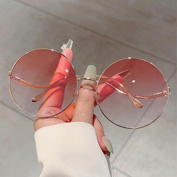 Nowe Vintage OkrąGłE Okulary PrzeciwsłOneczne MężCzyźNi Kobiety Luksusowa Marka Projektant Gradientowe UV400 Okulary SłOneczne Moda Oculus-image
