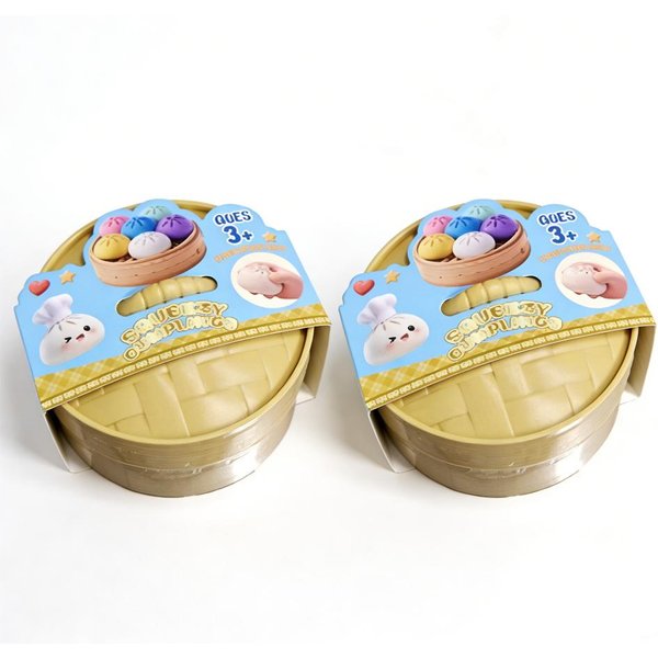 Glitter PierożEk Glitter PierożEk Squishy Z PudełKiem Tajemnicze PudełKo Kolorowe Jedzenie Squishy Sensoryczna Zabawka Fidget Anty Stresowa PiłKa Do ŚCiskania-image
