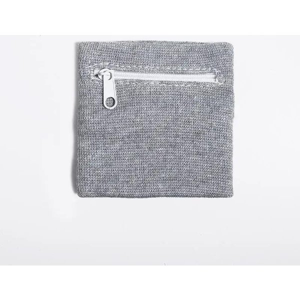 Pulsera Deportiva Con Cremallera Soporte De MuñEca Billetera MultifuncióN Gimnasio Running Banda De Brazo Bolsa Almacenamiento De Llaves Tarjetas Monedero Ciclismo Banda Para El Sudor Gray-image