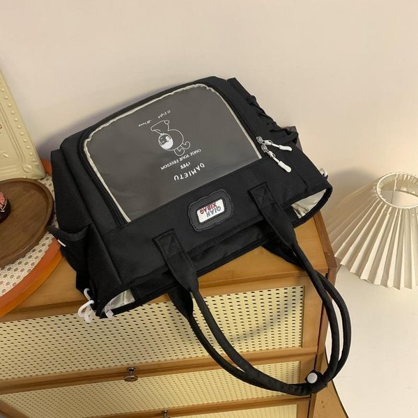 Urocza Przezroczysta Torba Tote DużEj PojemnośCi Kawaii Lolita Crossbody Ita Bag DziewczęCa Prosta Codzienna Torba Na Ramię DIY WyśWietlacz Torebka 40X28X11Cm-image