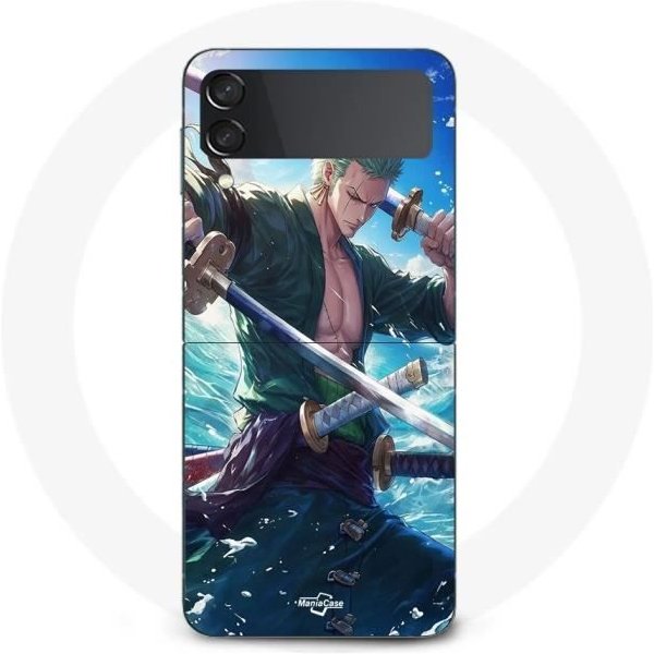 Funda - One Piece - Samsung Galaxy Z Flip3 - Roronoa Zoro - Flexible - Negra-image