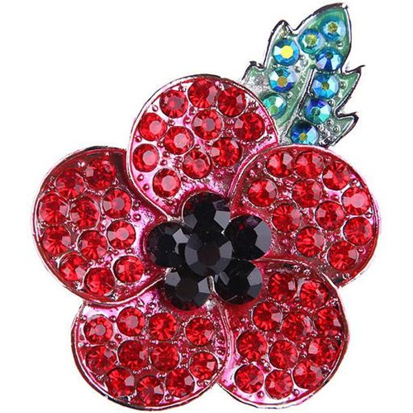 Moda Pintura ÓLeo PedreríA Roja Flor Roja Broche Ramillete Personalidad Femenina Alfiler De Seguridad-image
