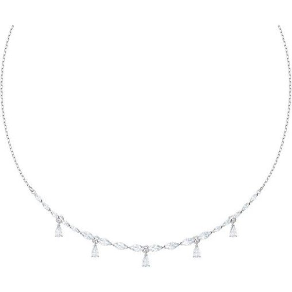 Collar Swarovski Lousion Collares Para Mujer Chapado En Oro Blanco 5419242 Box (Random Color) White-image