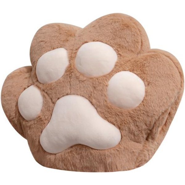 Kawaii ZwierząTko ŁApa NiedźWiedzia Poduszka Urocza Pluszowa ŁApa Kota Ogrzewacz Do RąK Pluszowy Koc WystróJ Domowego KrzesłA Prezent Dla Dzieci 34X23Cm Pillow Beige-image