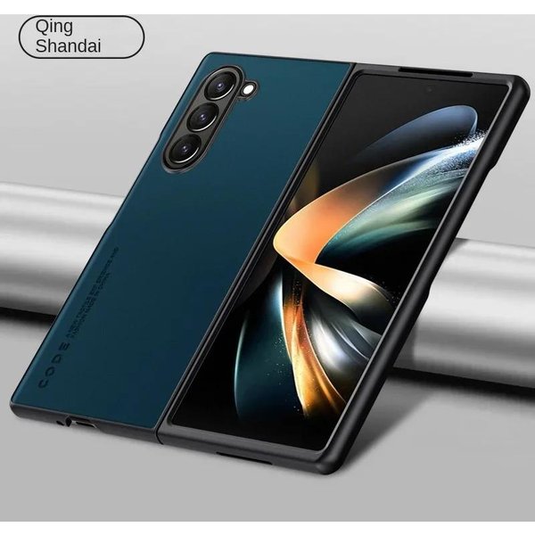 Etui Na Telefon Z WłóKna WęGlowego PU Leather Do Samsung Galaxy Z Fold 6 5 4 3 Fold6 Fold5 Fold4 Fold3 5G Twarda Plastikowa Obudowa Odporna Na WstrząSy Galaxy Z Fold6 Black-image