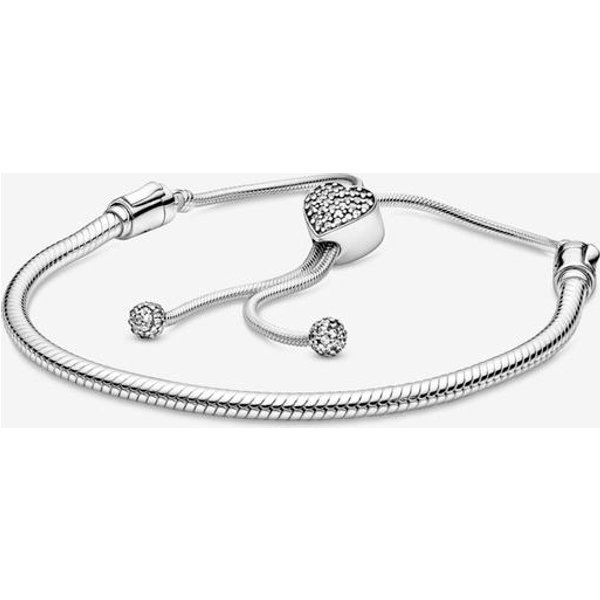 Pulseras De Plata De Ley 925 AutéNticas Moments, Cadena De Serpiente, Pulsera De Cuero Con Dijes, Dijes Originales Para Mujer, JoyeríA Diy 20Cm White-image