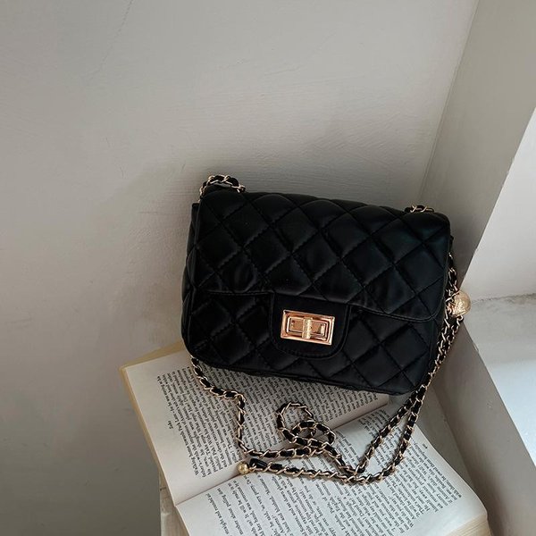 Bolso De Bola Dorada PequeñO Para Mujer Primavera Y Verano ÚLtimo Bolso PequeñO De Fragancia Diamante Bolso Casual VersáTil Bolso De Cadena Bolso De Hombro Cruzado Gray-image