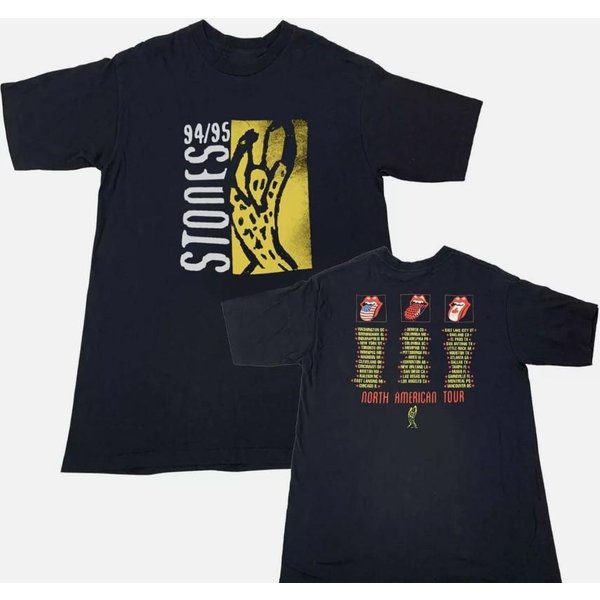 Camiseta Rolling Stones Gira Mundial 94 95 Voodoo Lounge Camiseta De Concierto 3XL Gray-image