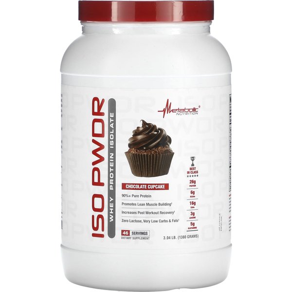 Metabolic Nutrition, Isopwdr, Aislado De ProteíNa De Suero De Leche, Cupcake De Chocolate, 3,04 Libras (1,380 G)-image