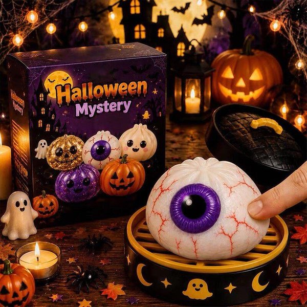 Halloweenowy Duch PierożEk Squishies Zabawka Anty Stresowa OdprężAjąCa Powoli PodnosząCa Się Anty LęKowa ŚCiskana Fidget Sensoryczna Zabawka Prezenty Na Imprezę-image