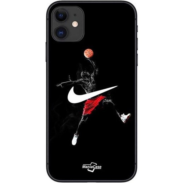 Funda De TeléFono - Nike - Iphone 12 - Flexible - Silicona - Logo Jordan Negro Negro-image