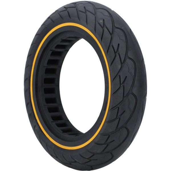 10X2.125 NeumáTicos Para Patinete EléCtrico Ruedas De Goma Para Patinete NeumáTico De Repuesto Antideslizante A Prueba De Explosiones Black-image