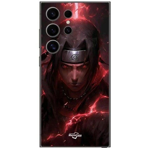 Coque - Maniacase - Samsung Galaxy S24 Ultra - Itachi Uchiwa Anime - 3D Fanart - Souple-image