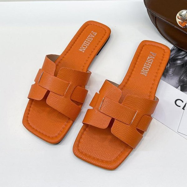 Letnie Klapki Damskie Buty Damskie Modne Klapki SandałY Damskie Wysokiej JakośCi Buty Nowy Design PlażOwe PłAskie Buty Damskie Klapki 42-image