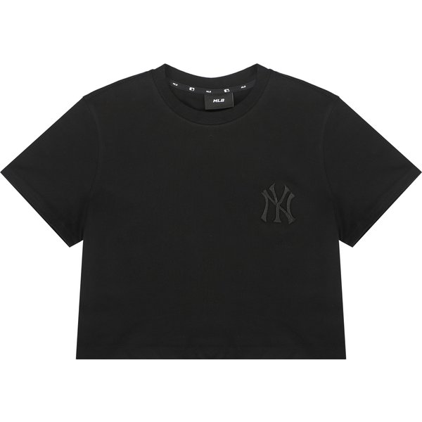 MLB New York Yankees Jednolity Znak KróTki RęKaw Letnia OddychająCa Koszulka Damskie Topy Czarny 3FTS11023-50BKS XS Black-image