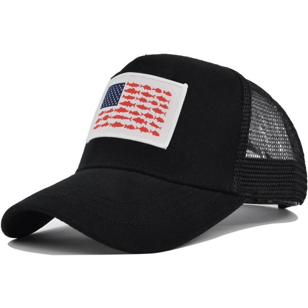 Vintage AmerykańSka Flaga Siatkowa Czapka Baseballowa Dla MężCzyzn Kobiet Snapback Wygodna Regulowana Modna Hip Hop Outdoor Czapka Ochrona Przed SłOńCem 54-60Cm White-image