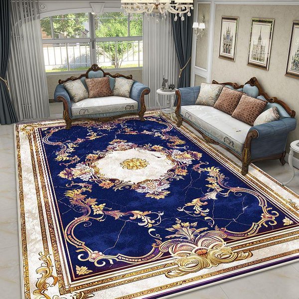 Luksusowe Dywany Retro Do Salonu Dekoracja Europejska Dywany Na Dużą Powierzchnię Domową 200X300 Dywan Do Sypialni Salonu Zmywalne Maty PodłOgowe 160*200Cm-image